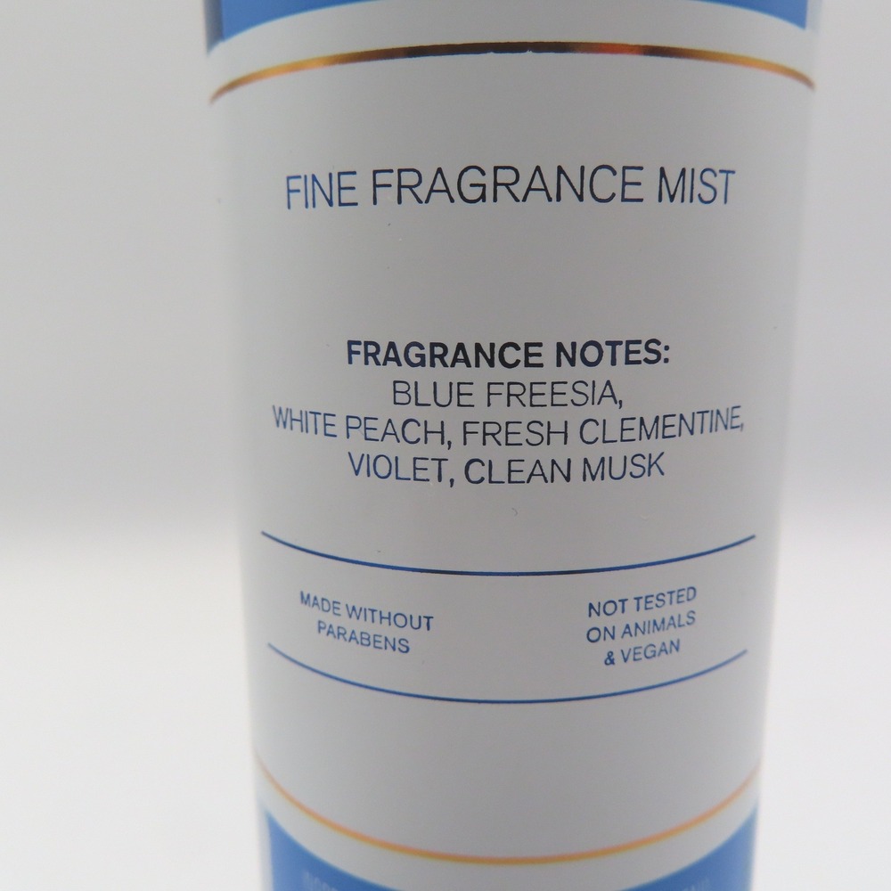 Bath &‎ Body Works Gingham Fine Fragrance Mist 8 fl oz Blue Freesia White Peach - Picture 5 of 6